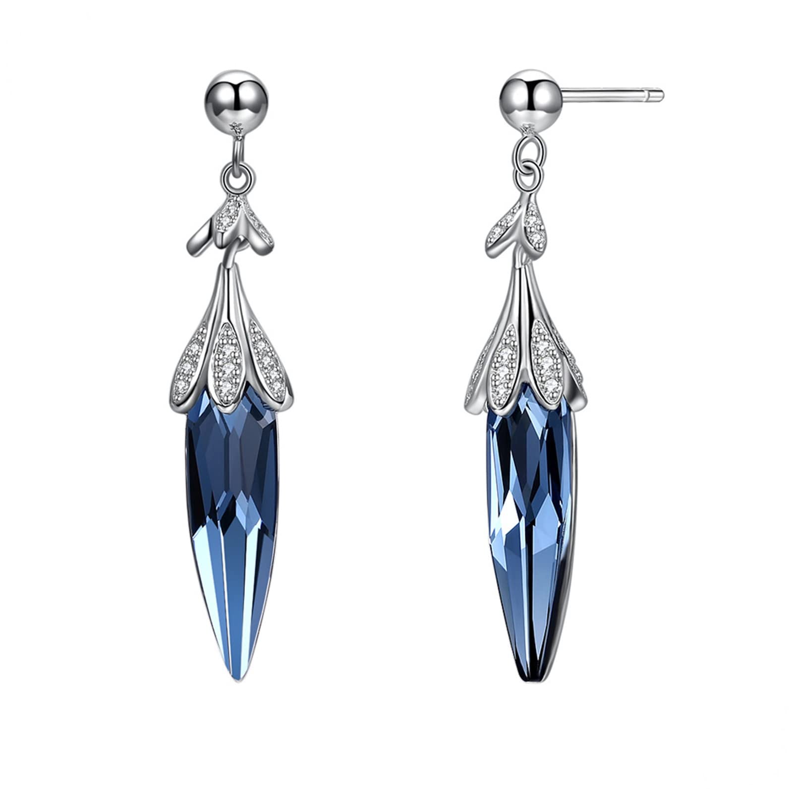 Boucles d'oreilles clous argent 925 et zircone cubique éclatant