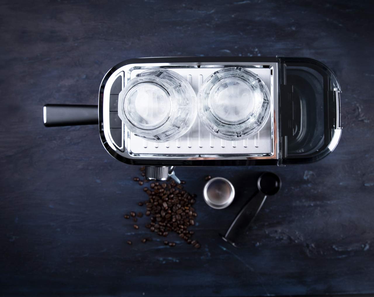 GASTRONOMA Gastronoma Baristo 18110001 Machine à expresso avec porte-filtre 15 bars de pression et mousseur à lait