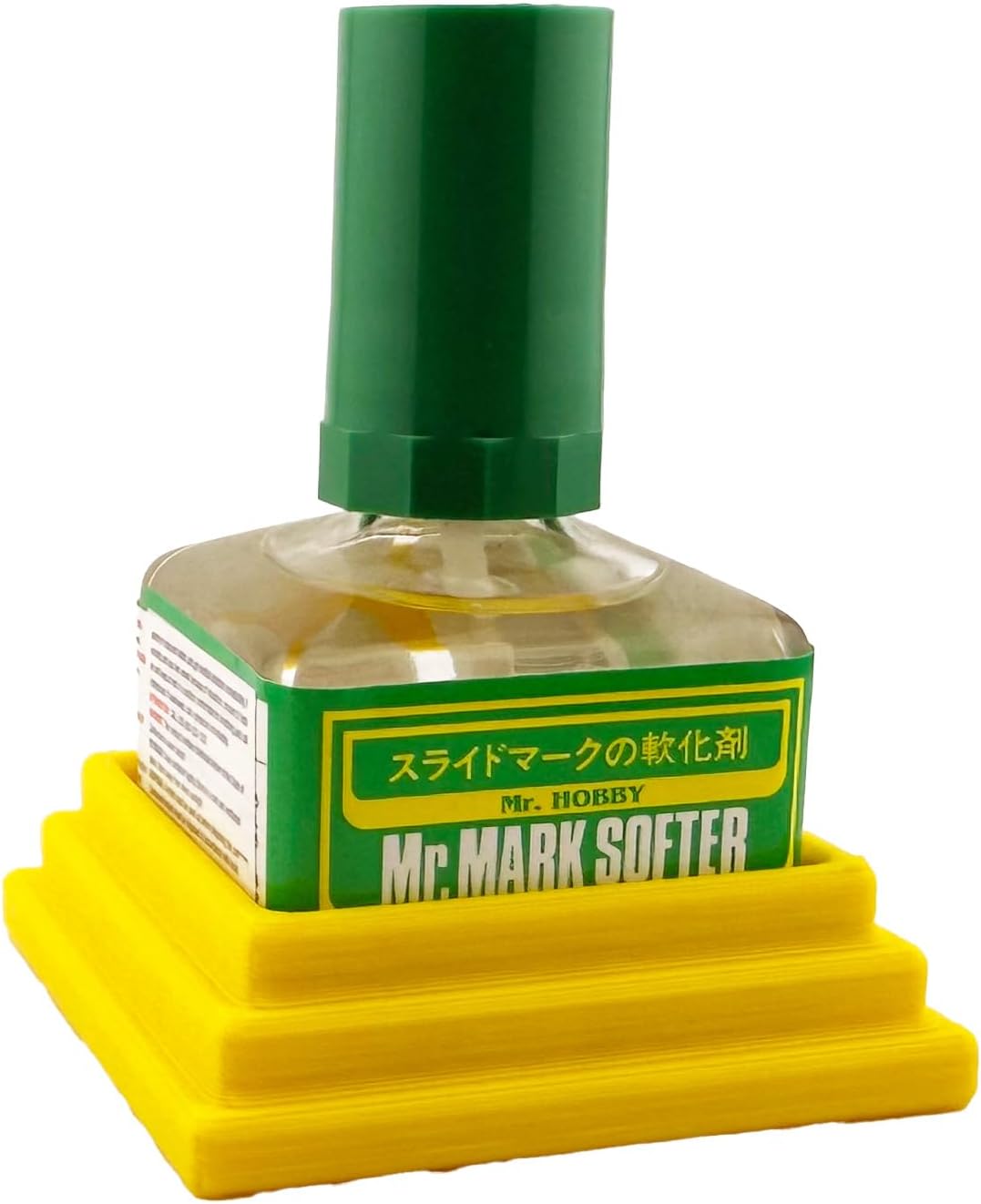 Jeff Did It! Square Bottle Glue Cement Holder Compatible with Mr Hobby Cement Setter Weathering and other Mr Hobby Square Bottles - Holder Only (Yellow)