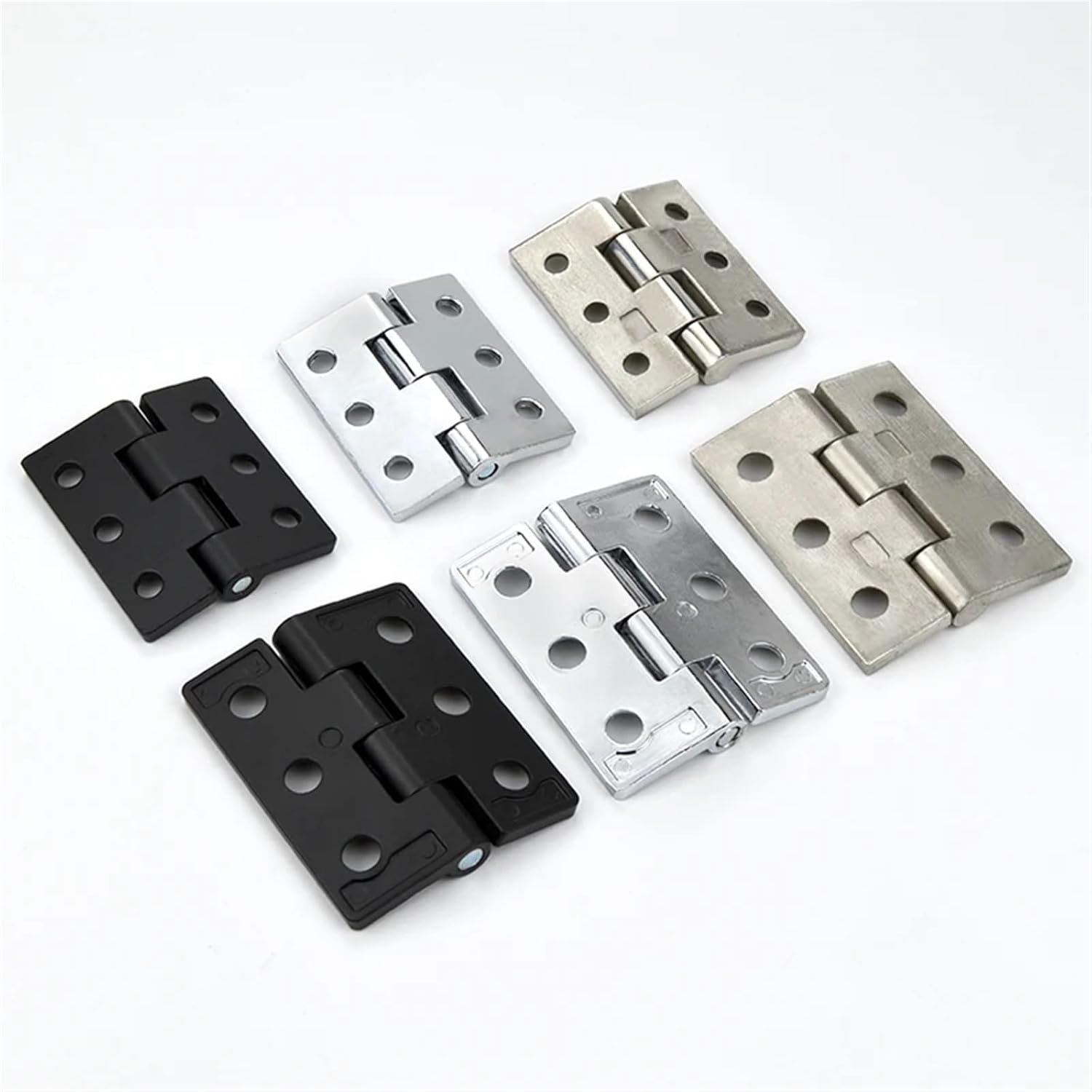304 Stainless Steel Six Hole Automatic Equipment Hinge Counterbore Thickening Mechanical Equipment Door Hinge 1Pcs(304 Stainless Steel,Big)