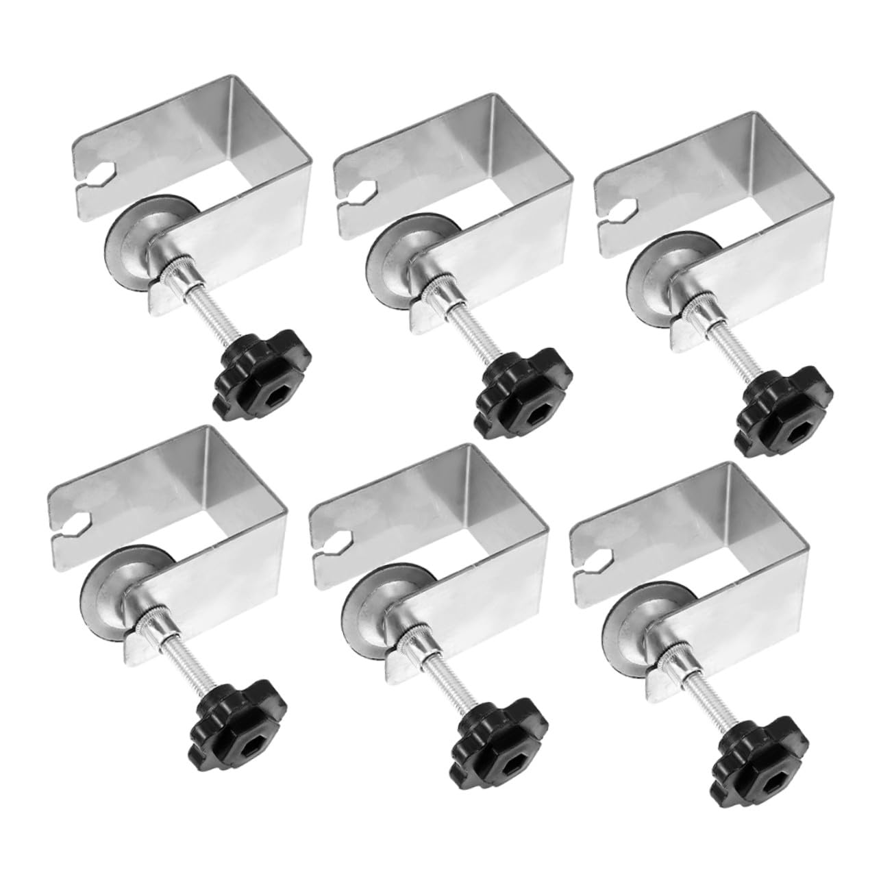 Abrazaderas para Cajón de Acero Inoxidable 6 Piezas Plata