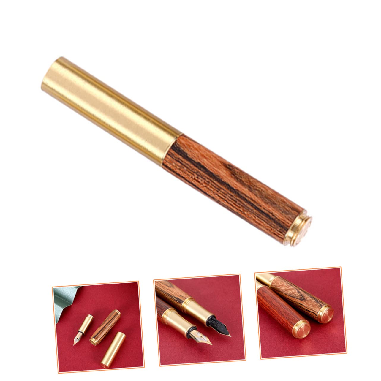 VILLCASE 4stücke Retro Füllfederhalter Aus Messing Für Studenten Elegante Schreibfeder Für Schule Und Büro Geschenkidee Für Junge Mädchen Und Kreative Schreibliebhaber