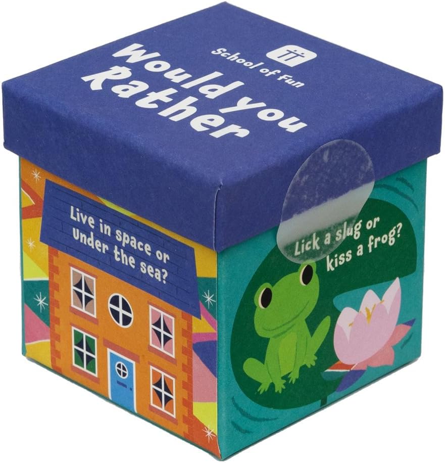 Talking Tables Kids Trivia Travel Game | Would You Rather Quiz Questions to Play Whilst Travelling in Car, Train or at Home| Boredom Busters or Secret Santa Stocking Fill