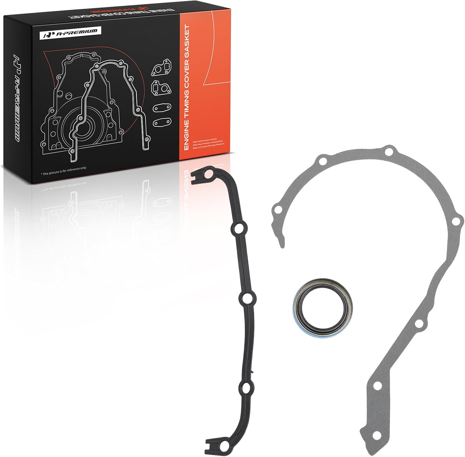 A-Premium Engine Timing Cover Gasket Set Compatible with Ford F-150, F-250, F-350, F-100, E-350 E-150 E-250 E-100 E-200 E-300 Econoline, Bronco, Country Sedan, Country Squire, Custom, Galaxie, LTD
