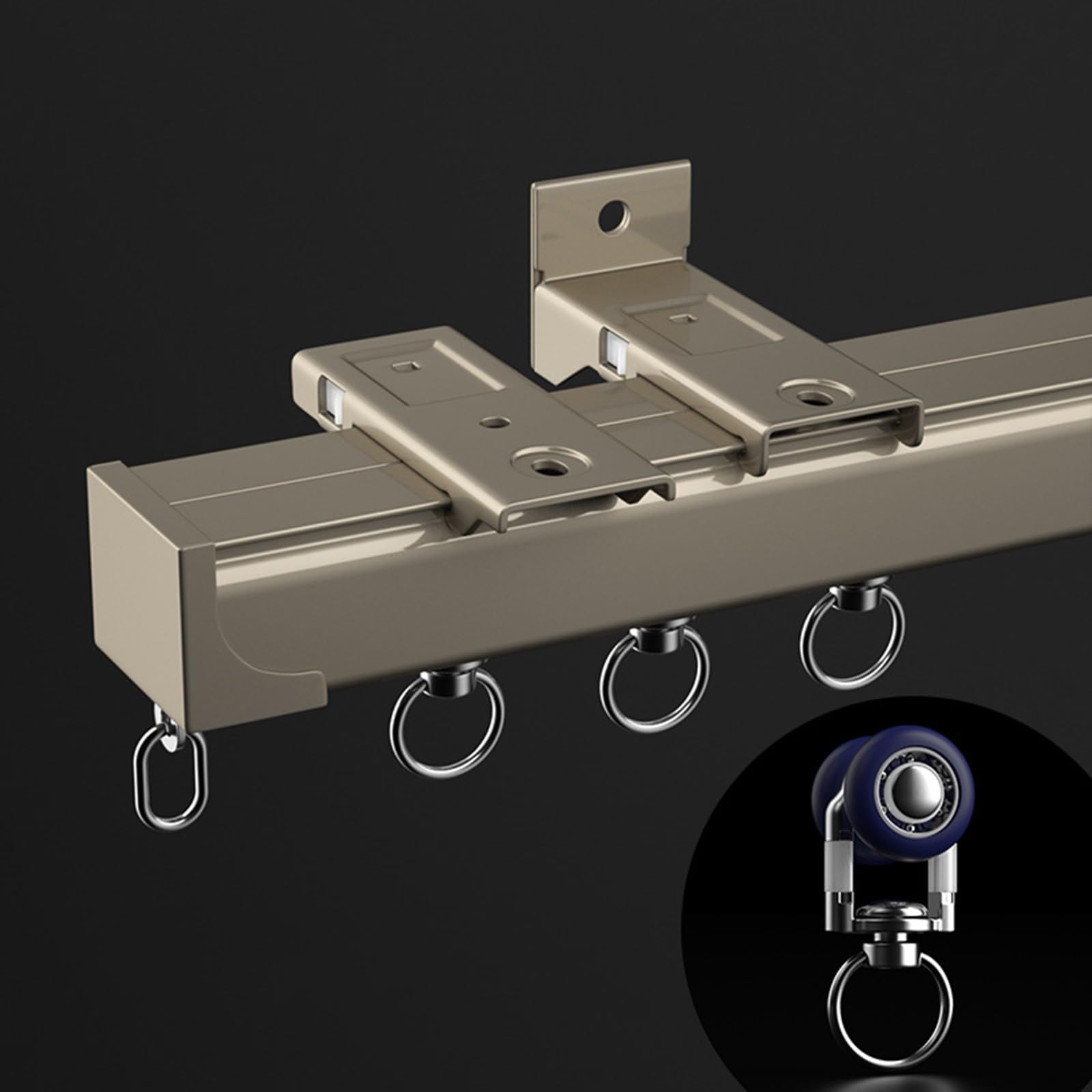 Heavy Duty Aluminium Curtain Rail Track System, 90 Degree Corner Bend for L Shape U Shape, Ceiling or Wall Mount Room Divider Solution