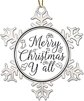 Vista 7 de Happy New Year Ornament for Christmas Tree Decor Merry Christmas Y'all Christmas Metal Snowflake Ornament Xmas Tree Decor Funny Christmas Quotes