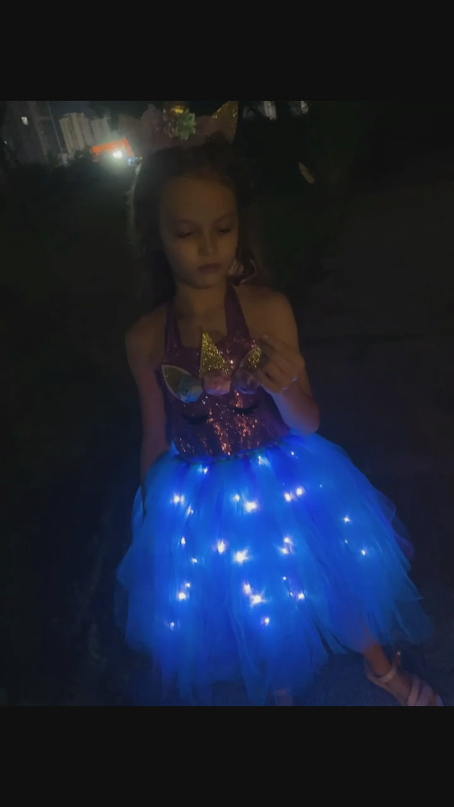 Vestido de Unicornio para Niñas con Luces LED miniatura 6