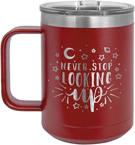 Taza de café de 15 oz con tapa superior deslizante. Taza de café con aislamiento de viaje  Ideas de regalo de cumpleaños o Navidad de mujeres o