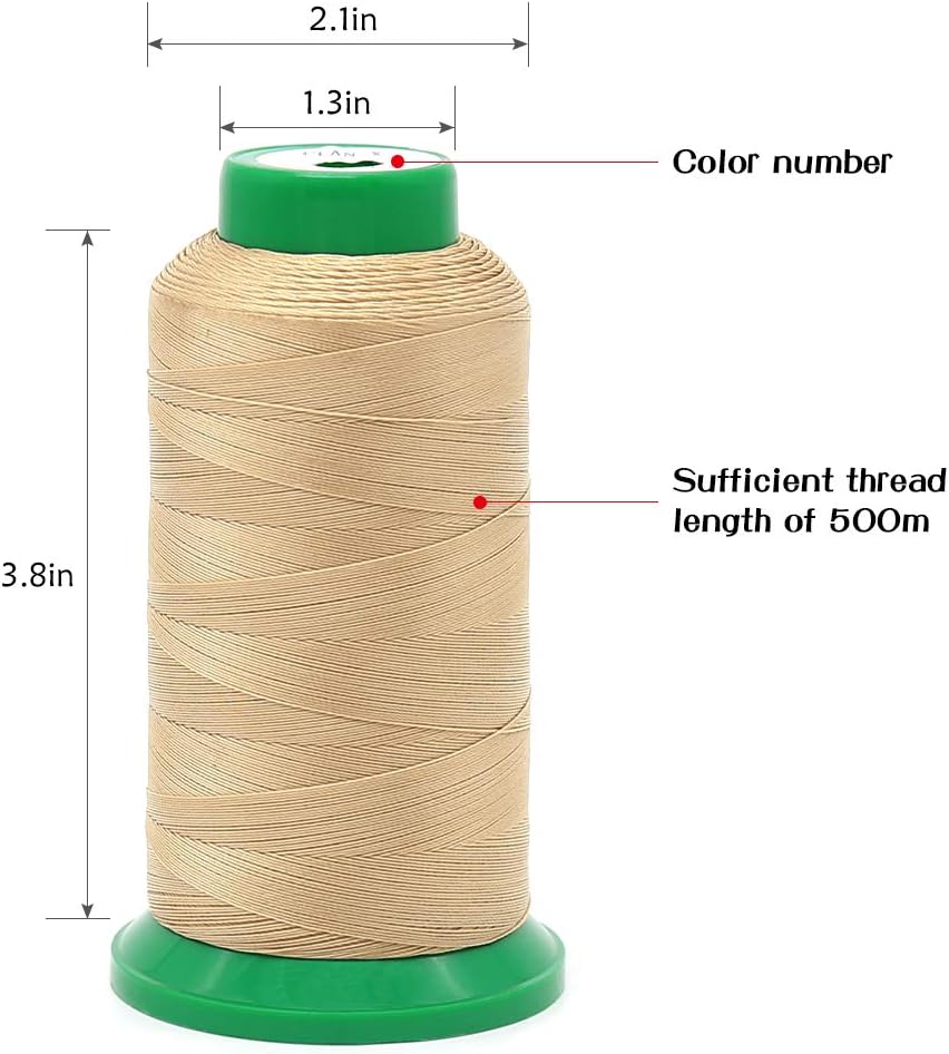 Domagiker Embroidery Sewing Thread Kit - 6 Pack All Purpose Polyester Overlock Cone Threads for DIY Hand& Machine Sewing (6 Mixed Colors)