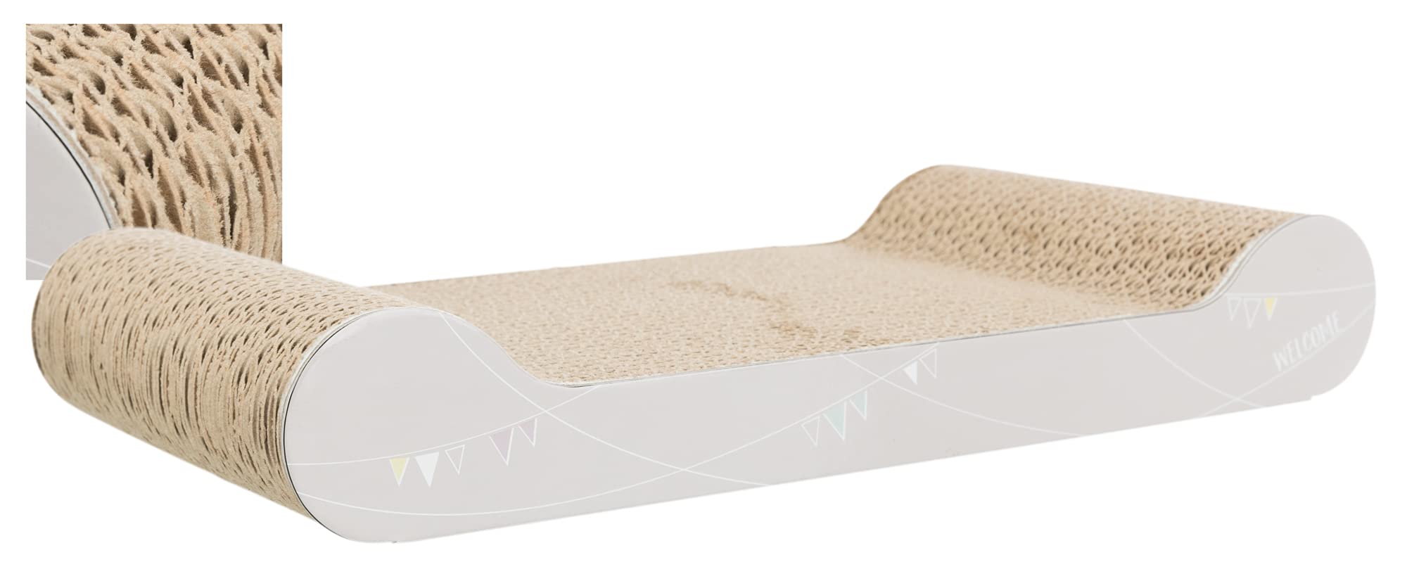 Junior Plateau griffoir - TRIXIE - 38 x 6 x 18 cm - Gris clair