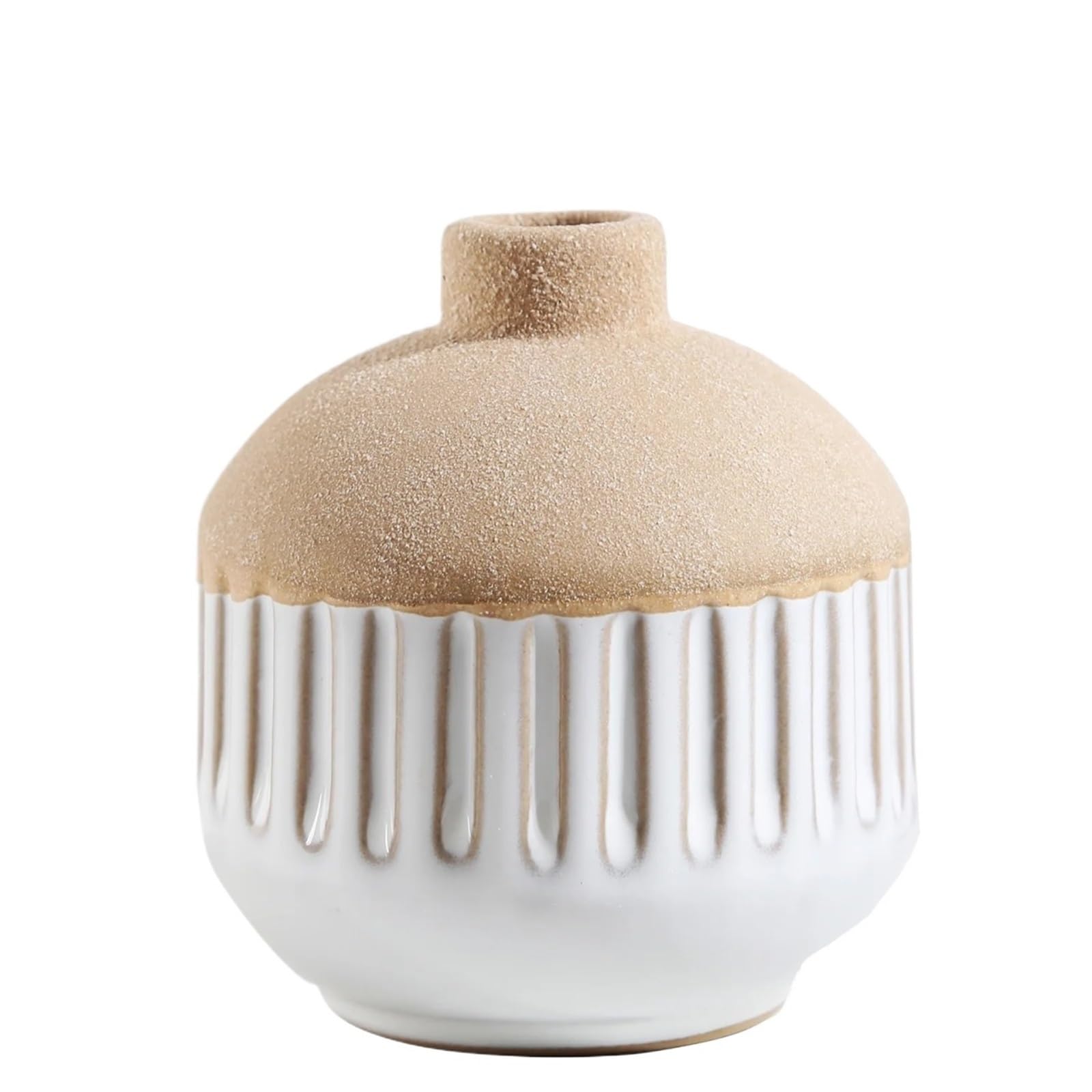 Vase en céramique artisanal mini bouteille déco haut de gamme