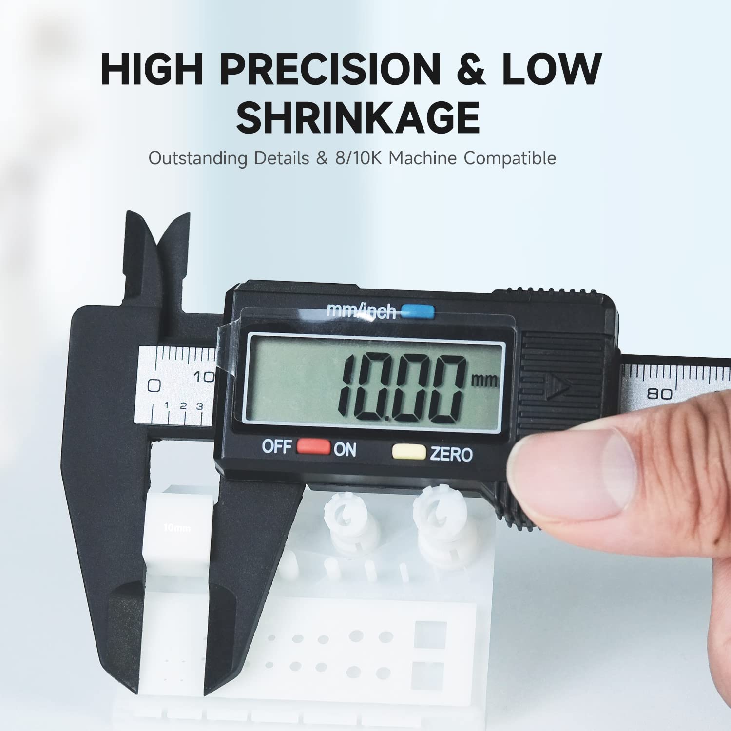 GratKit Résine 8K pour imprimante 3D à photopolymérisation UV 405nm, Haute précision, Faible odeur-1000g, Blanc