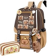 Kapibara Capybara Cartoon Backpack Large Capacity Waterproof Kapibara stuff kawaii backpack with pins and Accessories (pattern 4)