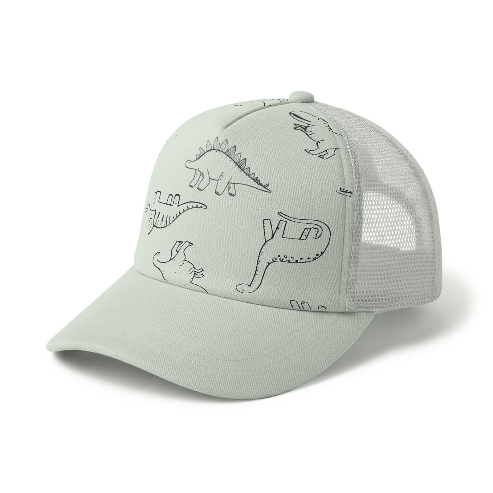 DRESHOW Kleinkind Baseball Mütze Baby Sonnenhut Niedliche einfarbige & Dinosaurier gemusterte Mützen Unisex Baby Trucker Hüte Säugling Kleinkind Kind Hüte für Jungen Mädchen