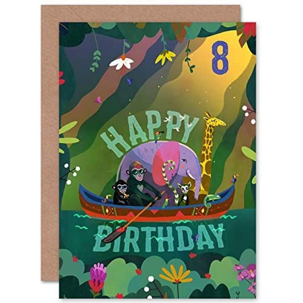 Artery8 - Birthday Card - 8th Birthday - Green