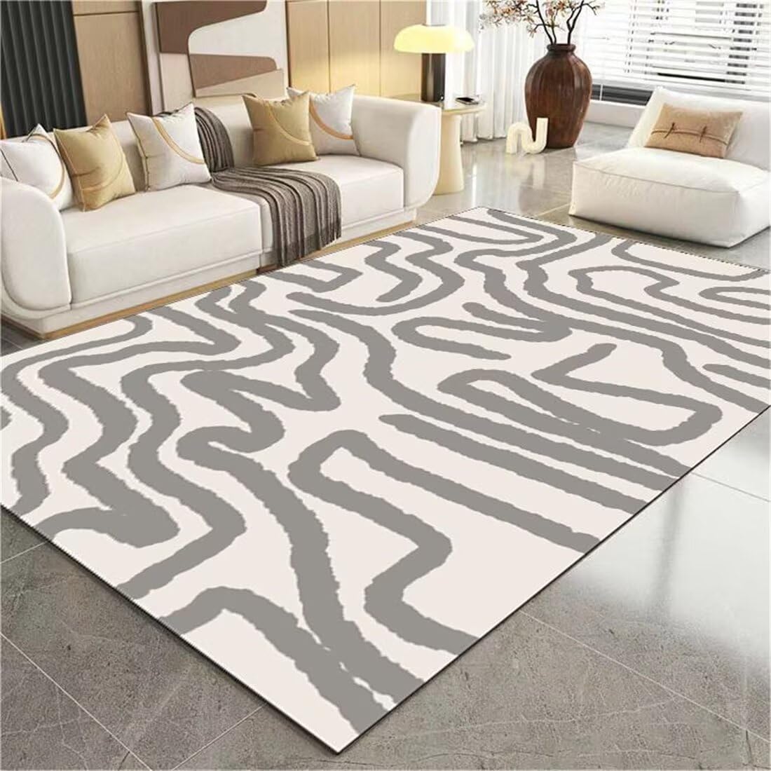 Tapis cuisine decoration salon abstrait pour un interieur chaleureux