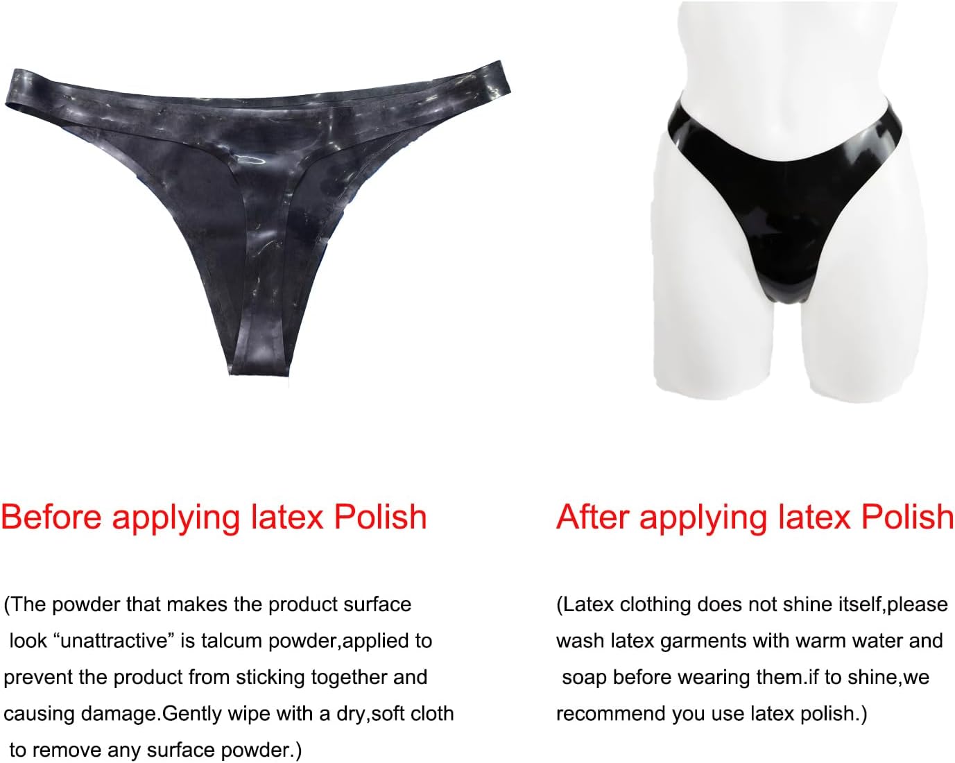 Latex Thongs Handmade for Women,Rubber G-String Shorts Clothing Latex Lover Accessories