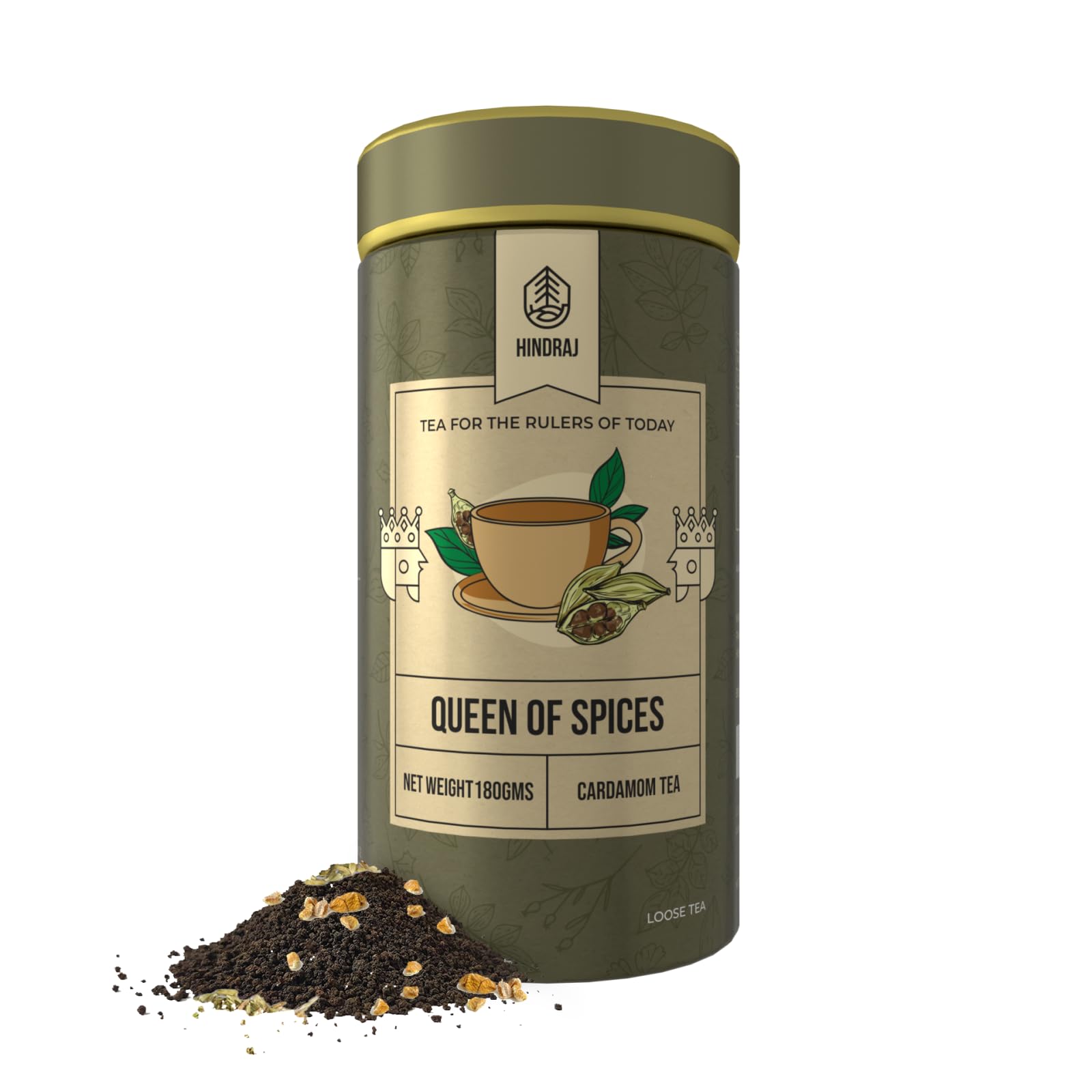 House of Hindraj Queen of Spices Elaichi Masala Tea Loose Leaves 180 g Aromatic Kadak Chai with Cardamom Rich Spiced Flavor, Natural Cold Relief, Caffeine-Free
