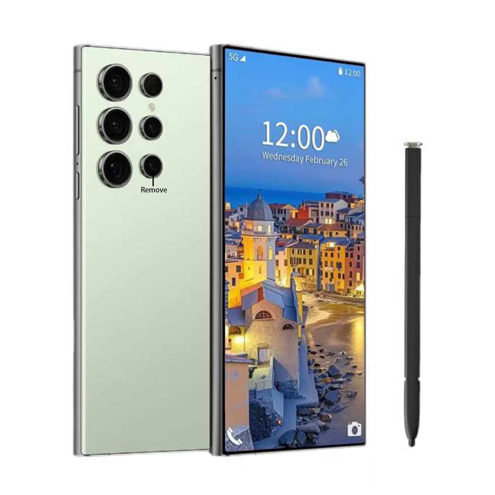 C24 Ultra Cell Phone,5G Unlocked Phones with Built-in Pen,Android 14 Smartphone 8GB+256GB…