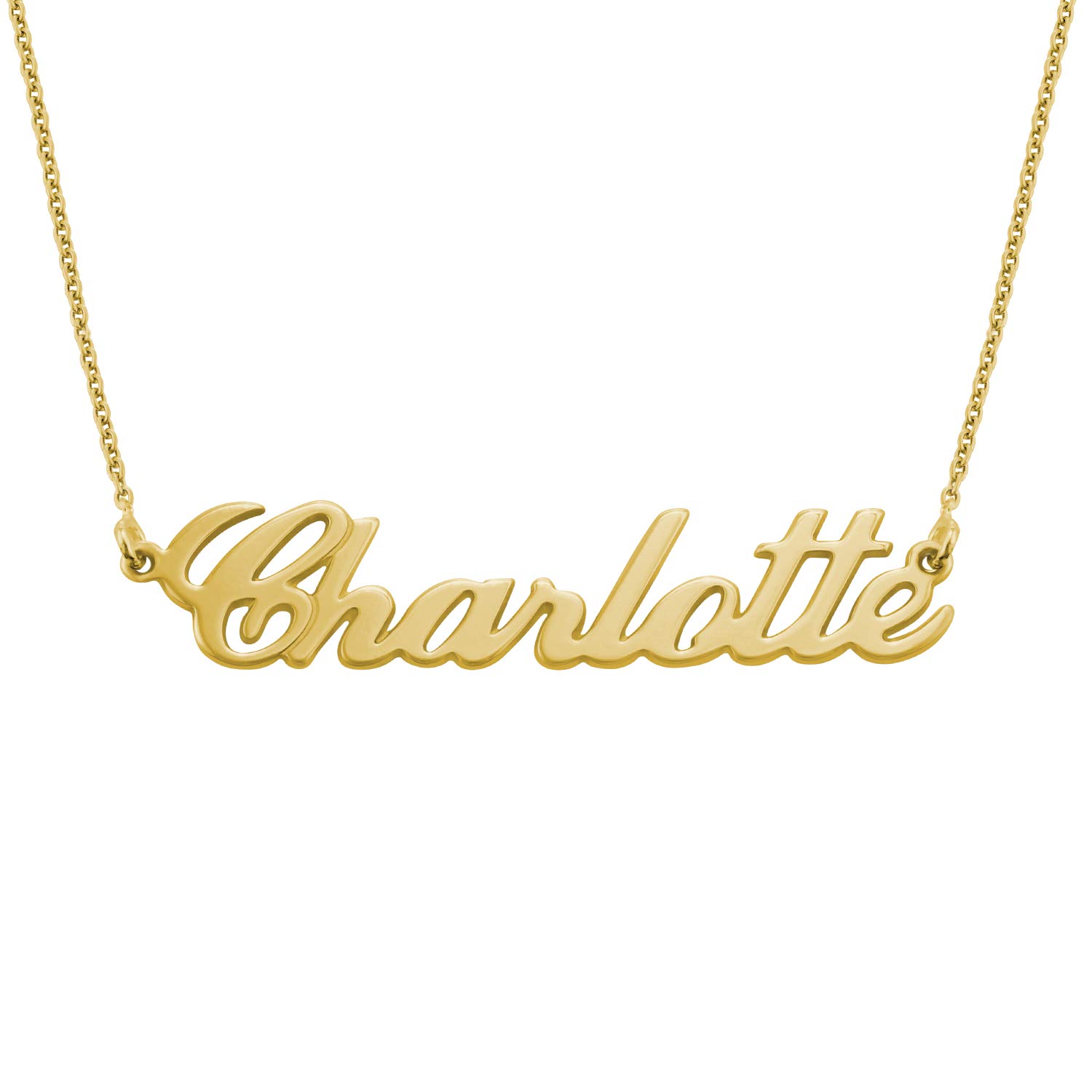 MyNameNecklace Spersonalizowany naszyjnik z imieniem w stylu Carrie - wykonany na zamówienie wisiorek ze srebra wysokiej próby i pozłacany - biżuteria prezent dla kobiet e srebro wysokiej próby, colore: Srebrny, cod. 101-01-071