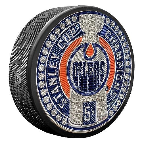Sports Decor Edmonton Oilers Stanley Cup Dynasty Puck Design Trimflexx