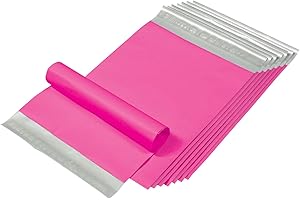 Quality Park Large 10 x 13 Pink Lightweight Shipping Poly Mailers with...