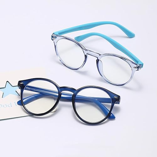 Miniatura 8 de SANHOOPOLO Gafas de bloqueo de luz azul para niños, paquete de 3 gafas bloqueadoras azules para juegos de computadora para niños y niñas de 3 a 11