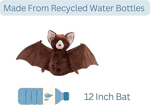 Miniatura 7 de The Petting Zoo Peluche de murciélago, regalos para niños, animales salvajes del zoológico Onez, juguete de peluche de murciélago de 12 pulgadas