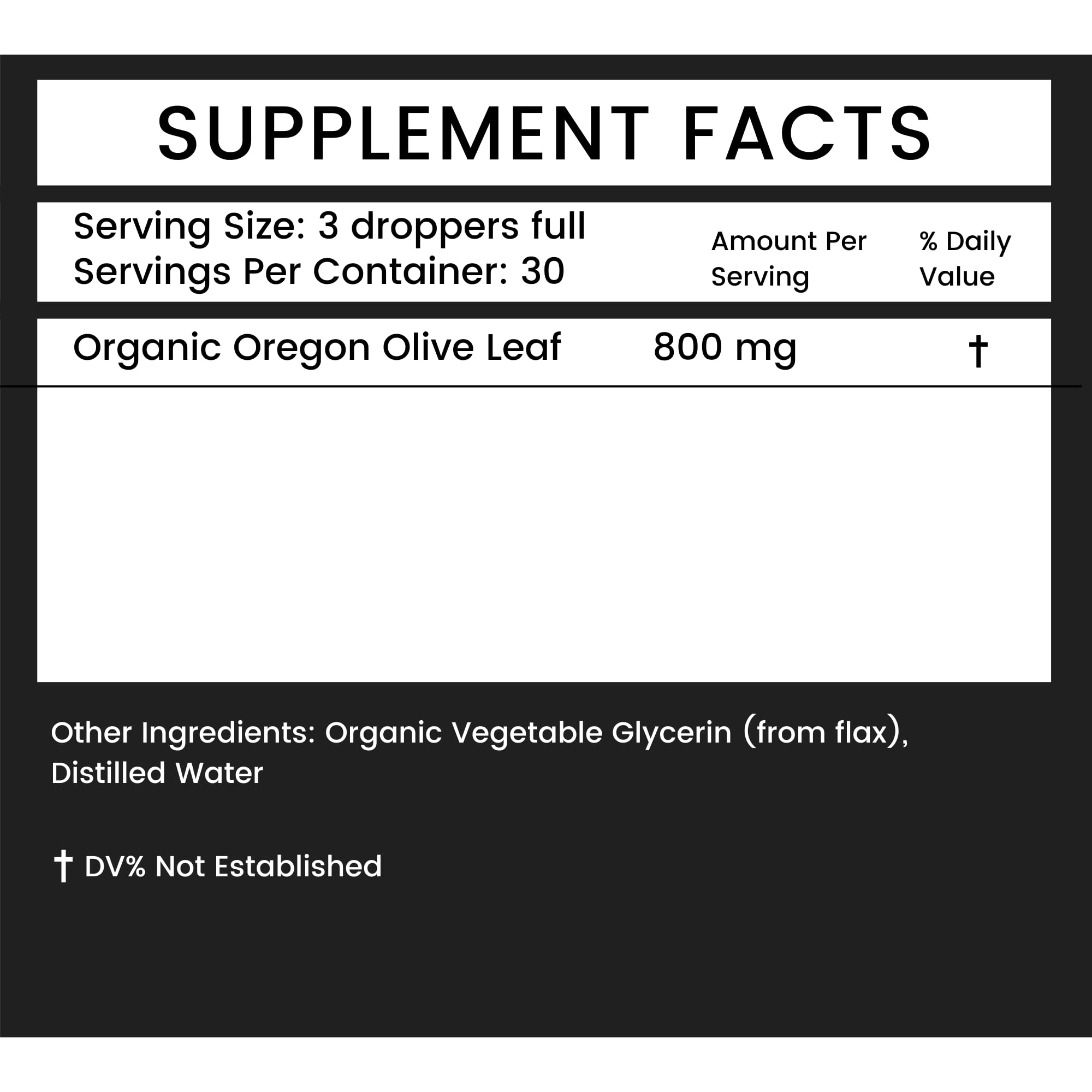 Khroma Herbal Products Organic Olive Leaf - 2 oz Liquid in a Glass Bottle - 30 Servings