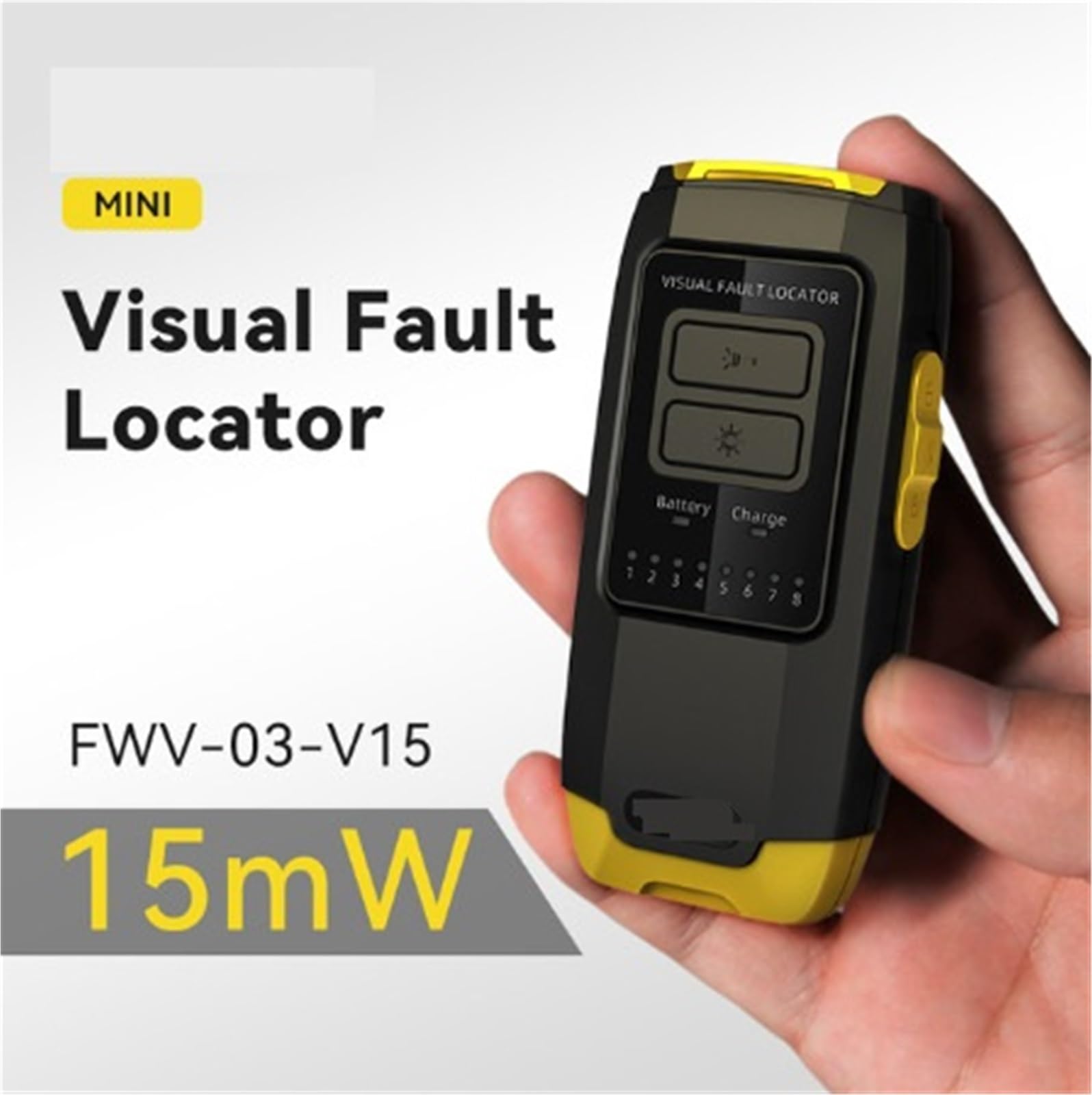 Localisateur visuel de défauts, testeur de câbles à fibre optique, connecteur FC/SC/ST, RJ45, test de câbles optiques rouges VFL 15 MW, 30 km(15MW)