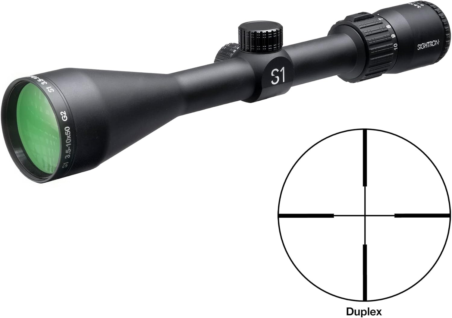 SIGHTRON S1 3.5-10X50 G2 RIFLESCOPE W/Duplex Reticle