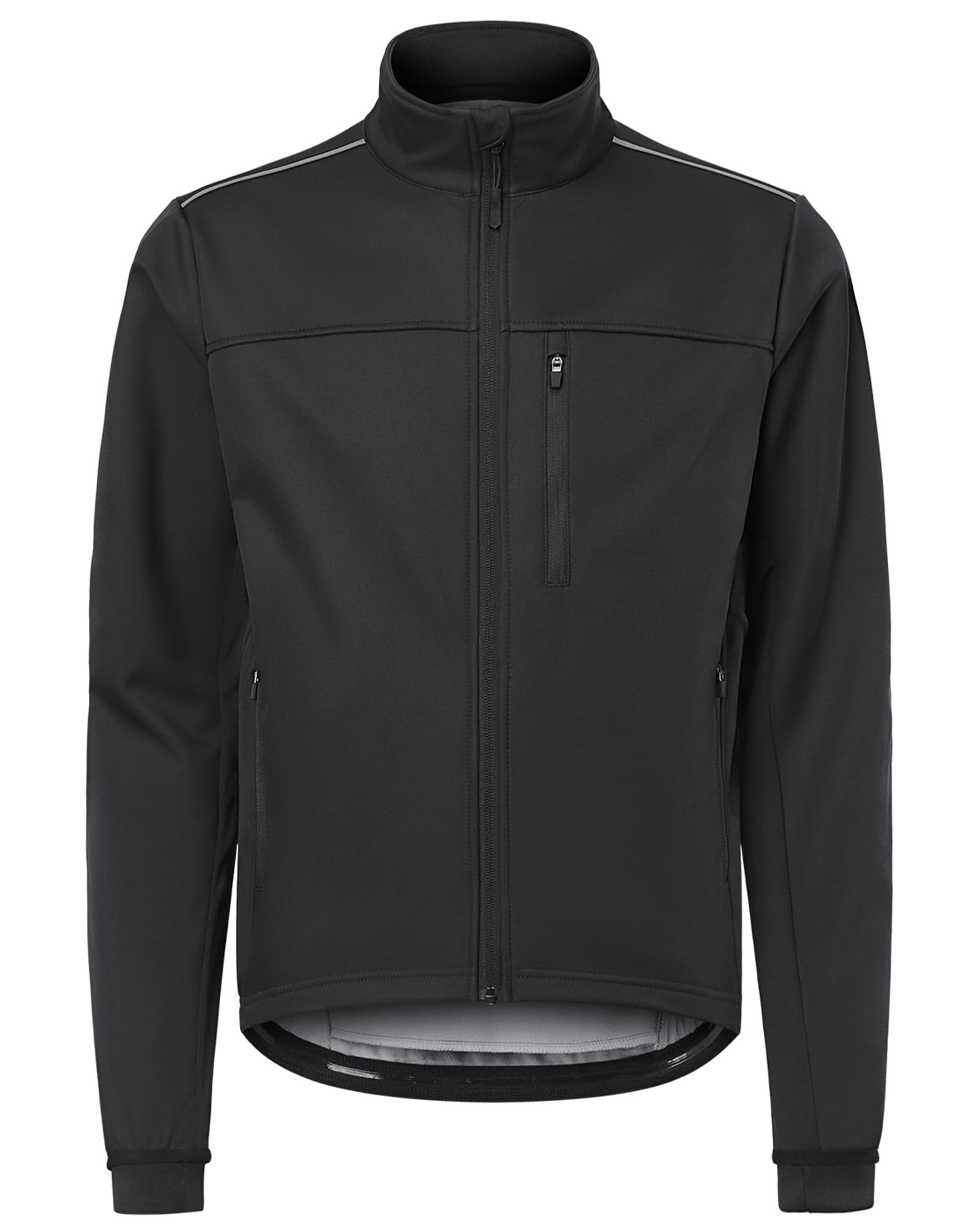 Chaqueta Hombre Ciclismo Invierno Polar Térmica Impermeable Cortavientos para Bici Montaña y Running con 4 Bolsillos