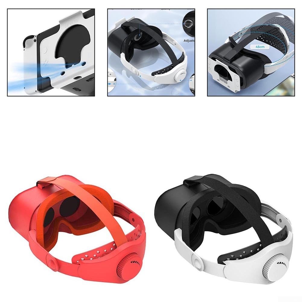 Casque VR pour Nintendo Switch, lentilles réglables, lunettes de réalité virtuelle Switch, noir et blanc