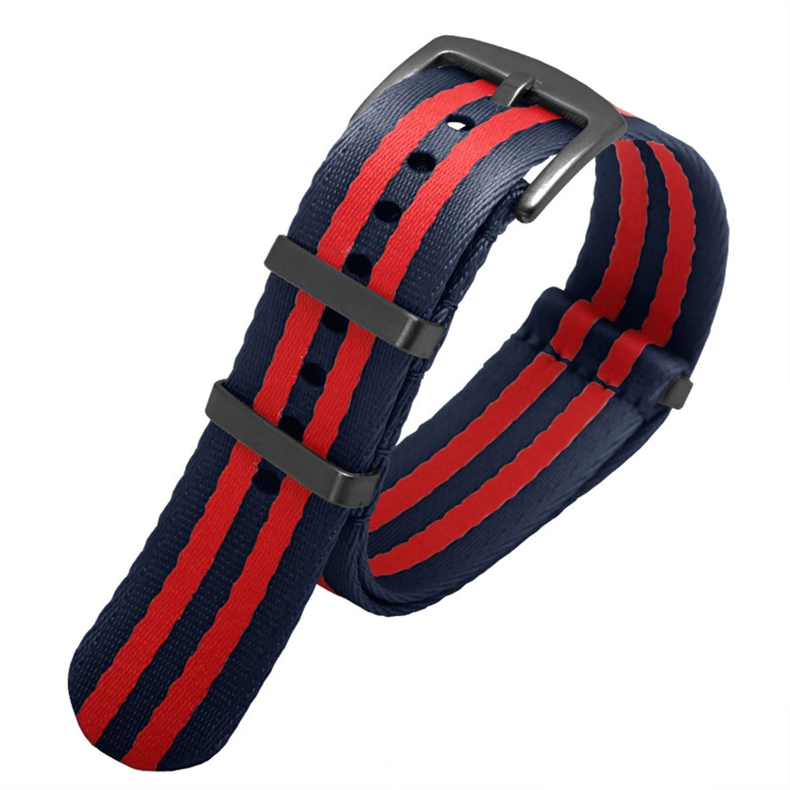 Bracelet de montre de ceinture de sécurité 22 mm nylon striped pour montre homme 007
