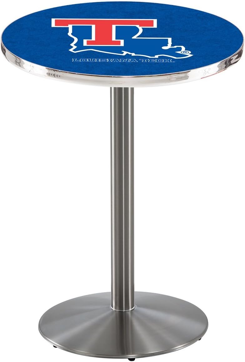 Holland Bar Stool Co. L214-36" Stainless Steel Louisiana Tech Pub Table with 36" Dia. top