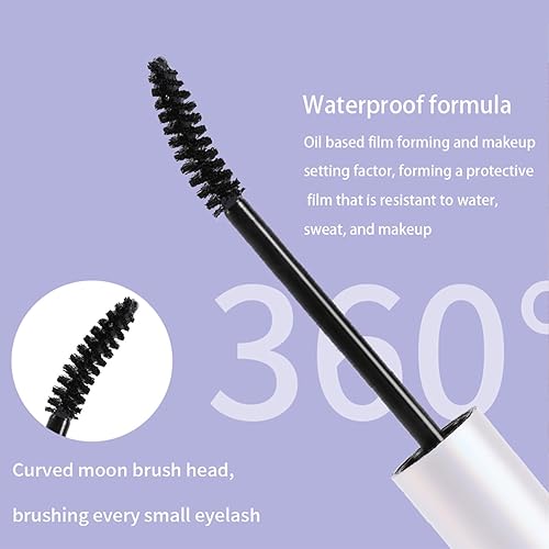 Miniatura 4 de MIESCHER Rímel negro para pestañas, máscara colorida de color de larga duración, pestañas de ojos para rímel de secado rápido, a prueba de manchas,