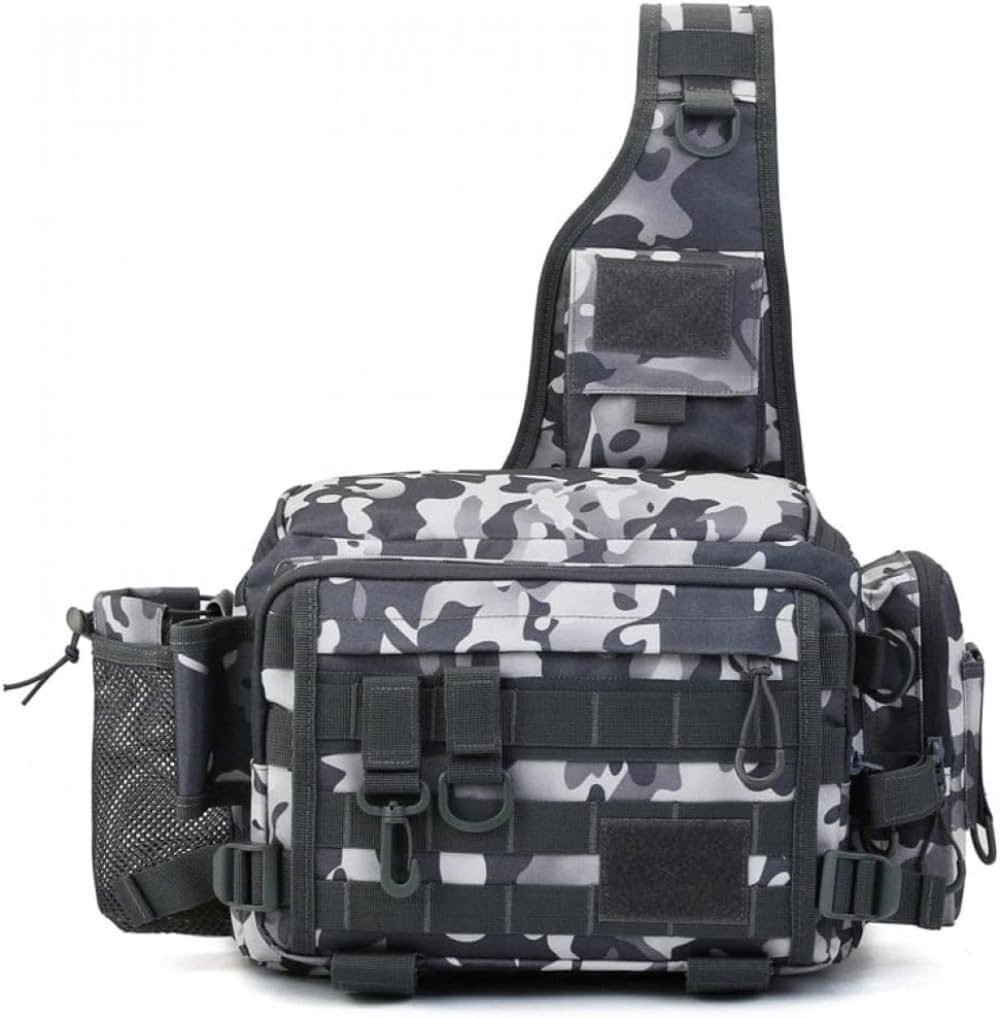Brfveob フィッシングバッグ 釣りバッグ ロッドベルト ロッドホルダー付き 防水 タックルバッグ 多機能 大容量 ランガンバッ