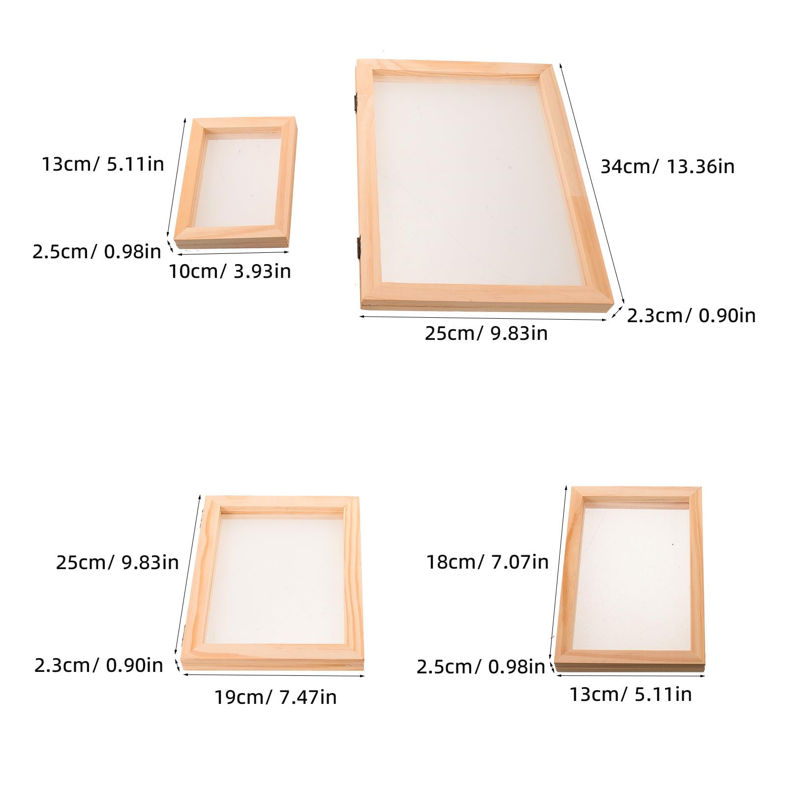Kit para Hacer Papel con Marco de Madera de Doble Capa y Malla