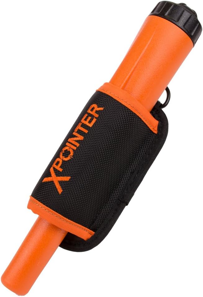 Quest Light Weight Pin Point Metal Detector Outdoor Treasure Hunting Xpointer Land (Orange) with Belt Holster