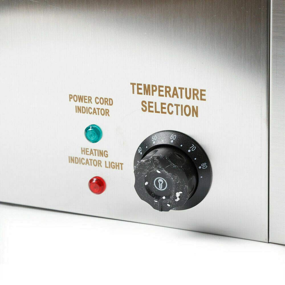 1/3 x 3 set di scaldabagni elettrici, 7 l, in acciaio inox, per bagnomaria calda