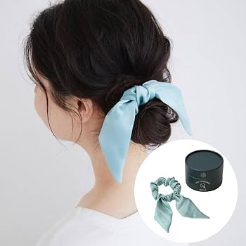 Amazon | 【湿気で広がる髪に】Foo Tokyo シルクリボンシュシュ