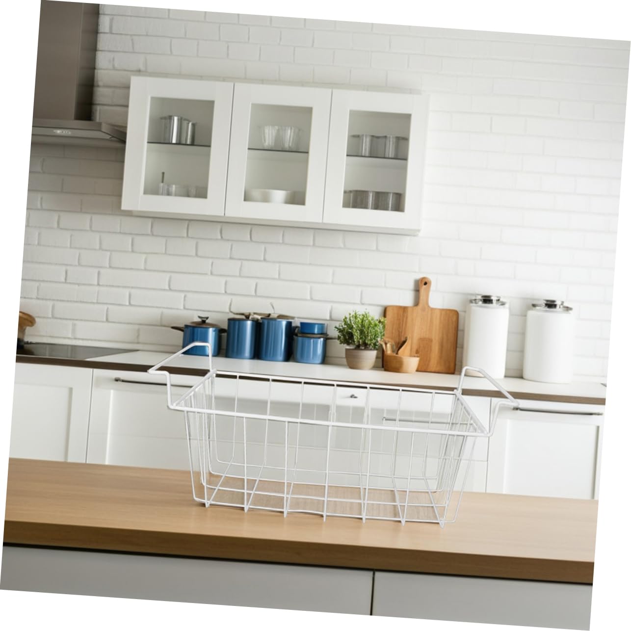 Uonlytech Paniers En Fil Métallique Pour Congélateur Coffre Suspendus Avec Poignée Organisateur De Rangement 52 * 22 * 20 Cm Compatible Avec Réfrigérateur 1 Pièce Design Amélioré