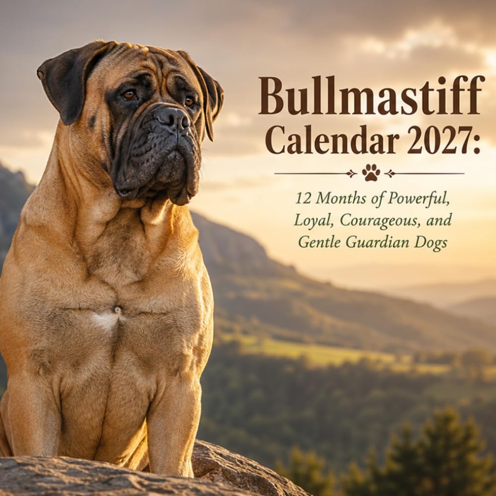 Bullmastiff Calendar 2027: 12 Months of Powerful, Loyal, Courageous, and Gentle Guardian Dogs