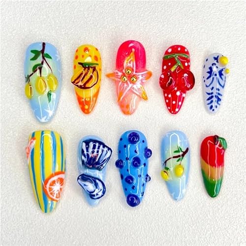 Handmade fruit series summer fresh hand-painted temperament simple short press