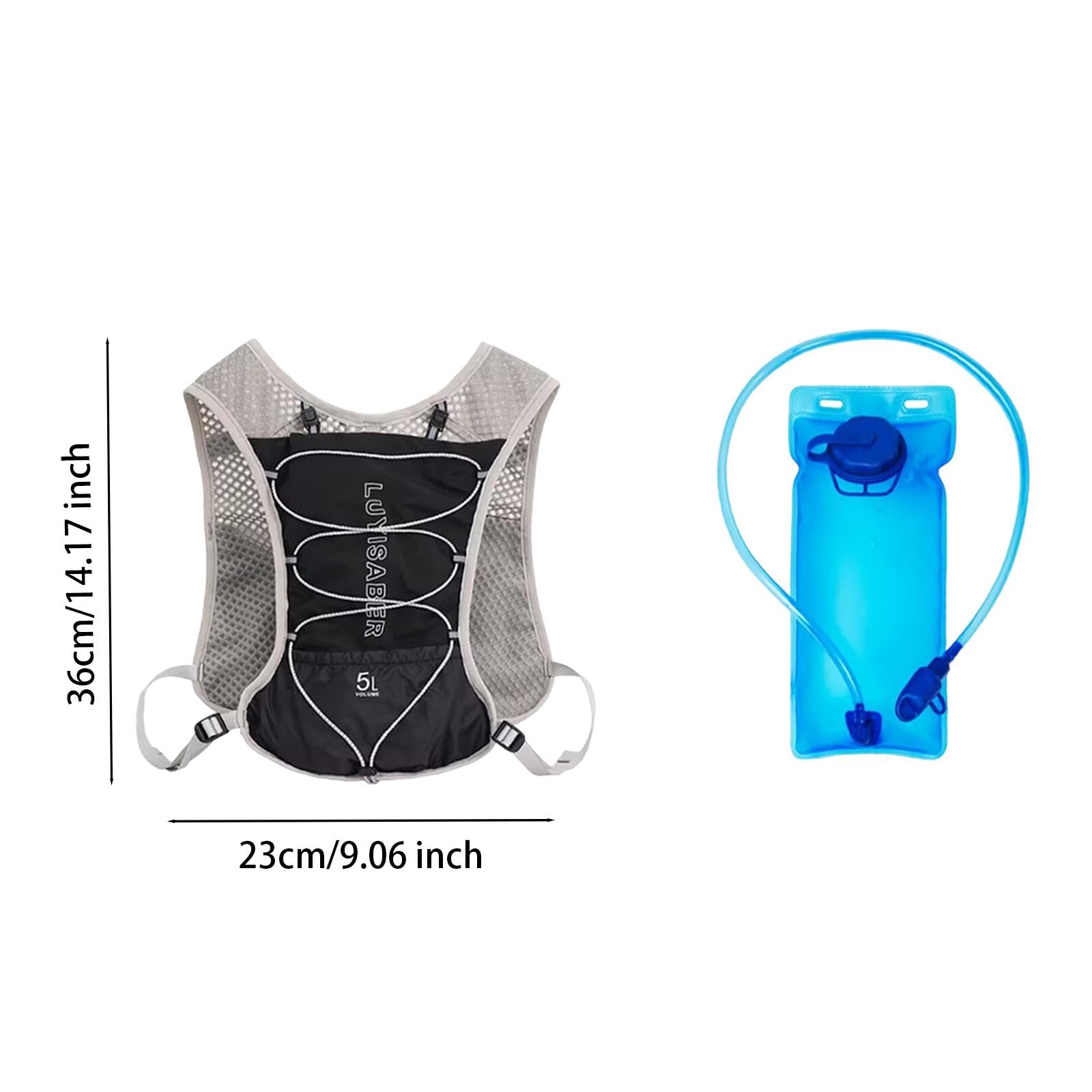 Hidratación Mochila para Carreras con Vejiga de Agua y de Correas Transpirables Diseñada para Bebidas Rápidas Adecuada para Corredores