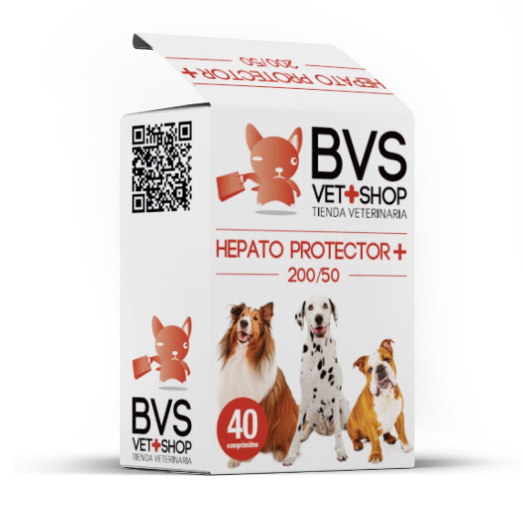 BVS Vet Shop | Hepato Protector Plus 40 Comprimidos para Perros y Gatos | Ayuda a la función hepática de tu Perro o Gato | 200/50 - Razas Medianas y Grandes
