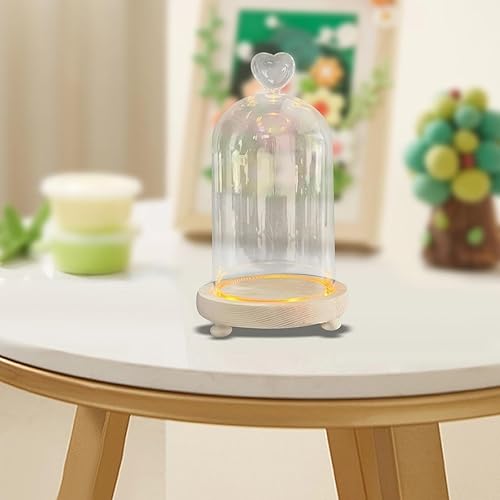 Miniatura 2 de Cúpula de cristal Cloche transparente Cloche a prueba de polvo para fiestas, centros de mesa, vitrinas de boda, caja de flores, cubierta de