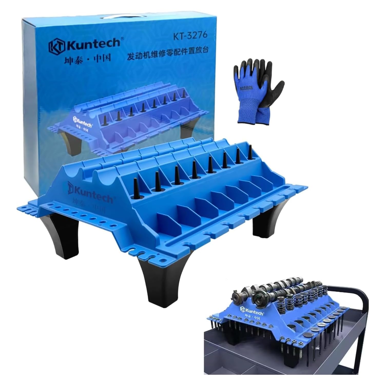 KTTOOL Engine Cylinder Head Organizer Valves Tool,Engine Organizer Parts Tray,Valvetrain Organizer Trays,Engine Cylinder Head Tray Organiser,Store Car