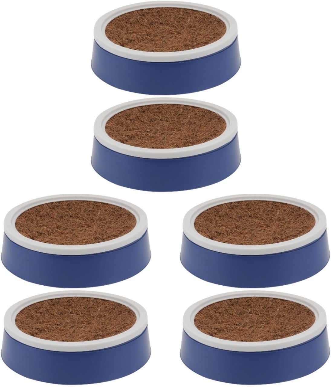 Yardwe 6Pcs Pigeon Nest Bowls with Coconut Fiber Mats Plastic Bird Nest for Pigeons Small Birds 9 44 Inch Diameter Ideal for Breeding and Roosting