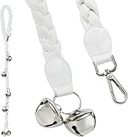 Vista 31 de Campanas de Cuero para Perros, para Pomo de Puerta/Entrenamiento de Orinal/Salir al Aire Libre, Campana de Cobre con Ajuste de Longitud, Campana